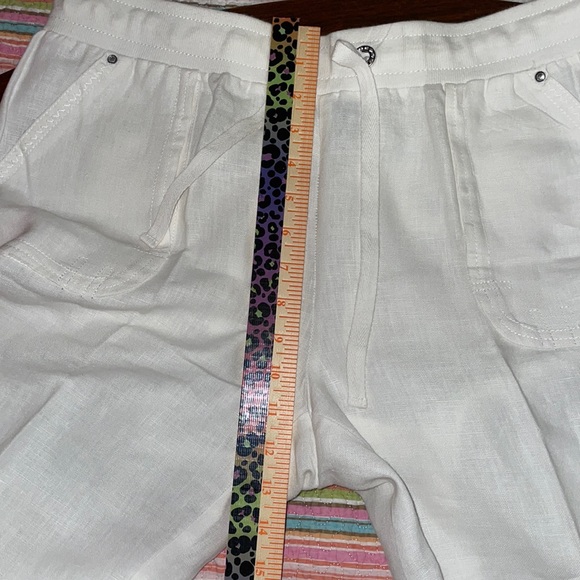 I.N.C sz 10 white linen pants - Picture 8 of 10